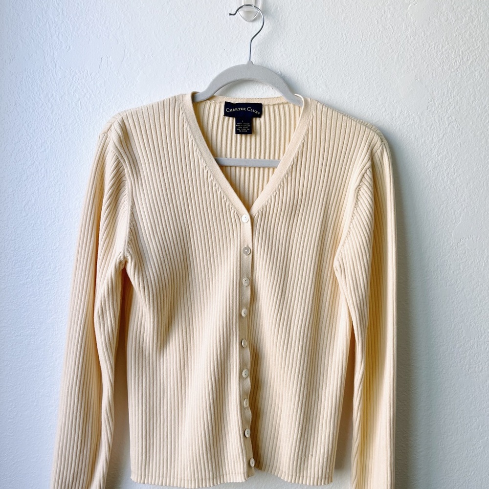 Charter club yellow cardigan - Picture 2 of 3